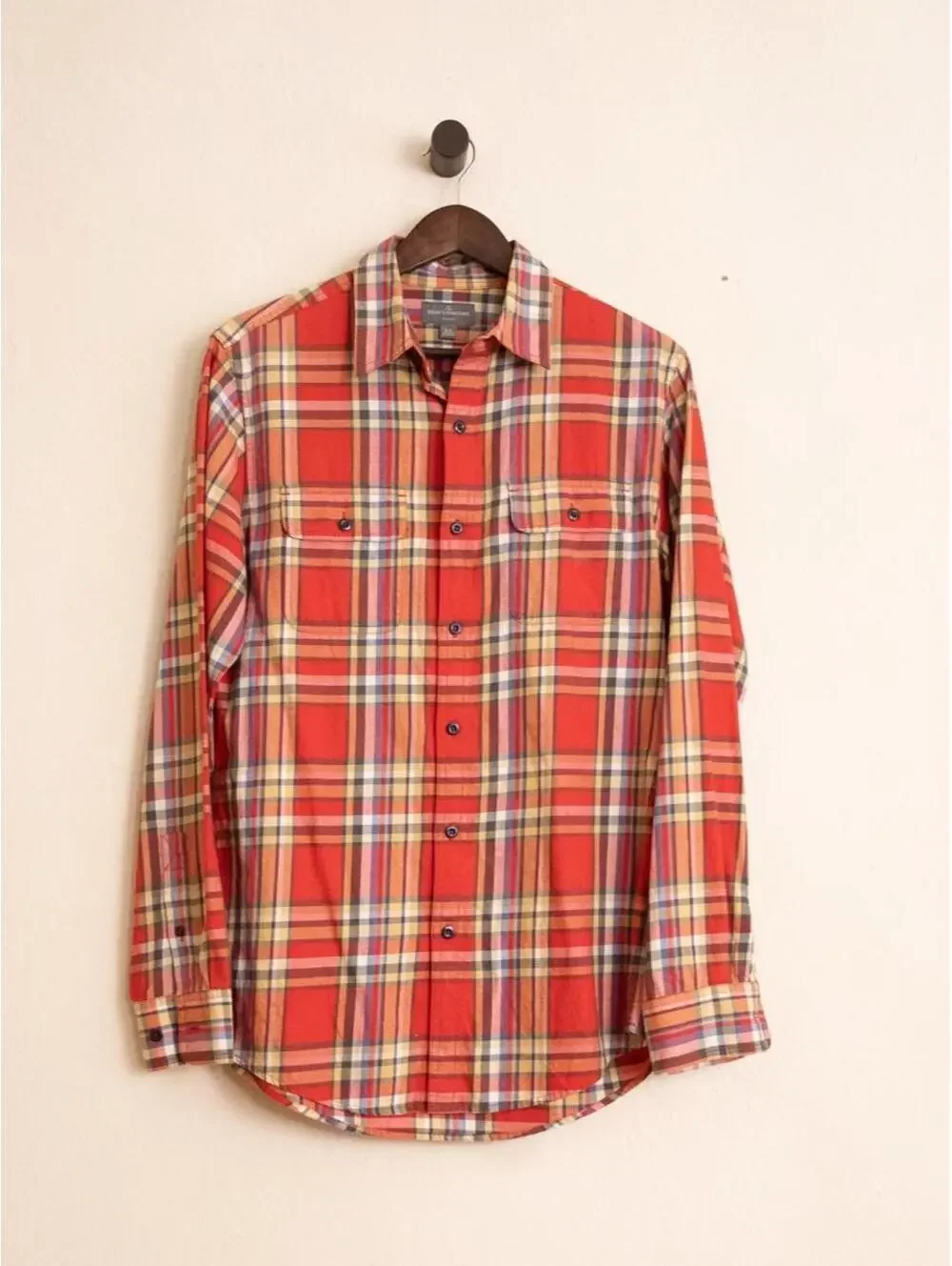 J.Crew Flex Washed Multicolor Plaid Button Down Shirt Men’s Small Slim